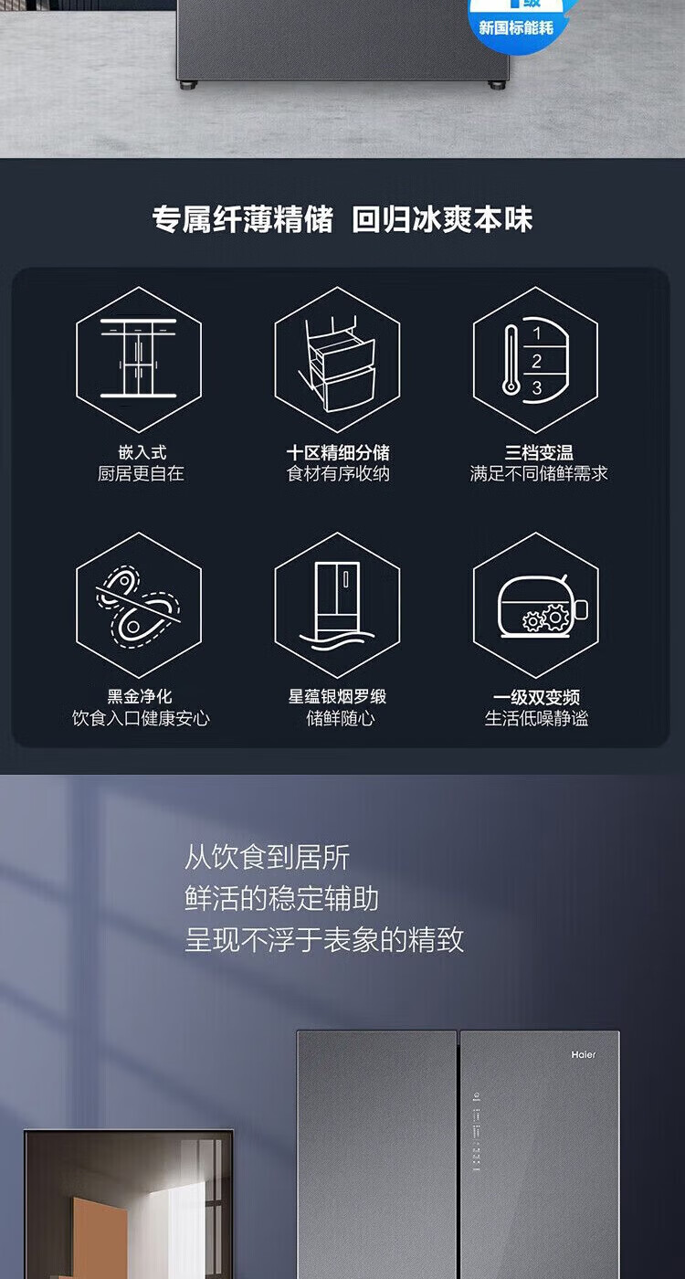海尔冰箱法式BCD-466WGHFDEDS1