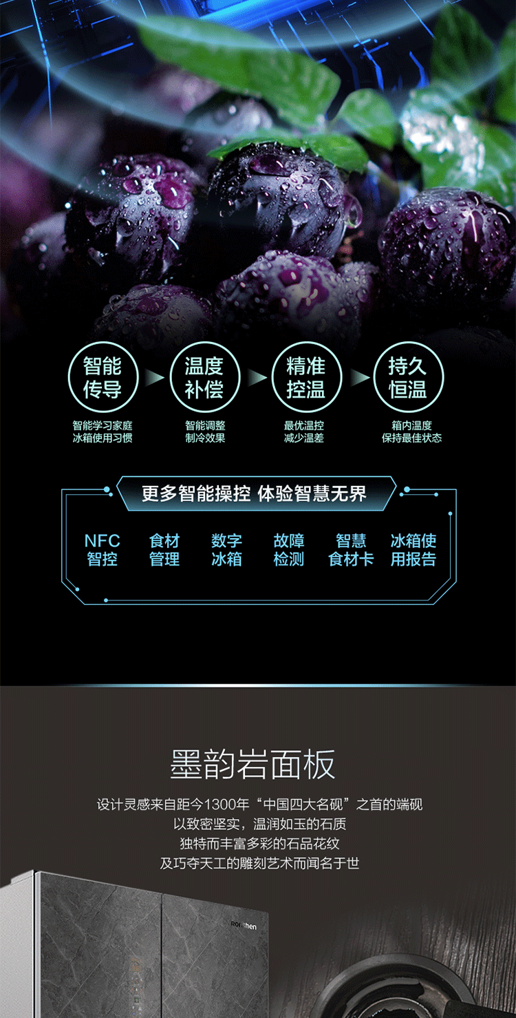 容声冰箱BCD-506WKK1FPGZA墨韵岩
