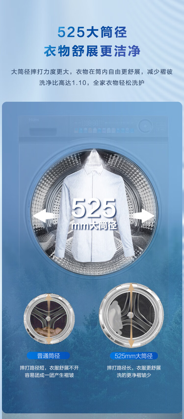 海尔洗衣机滚筒G100368HBD14LSU1