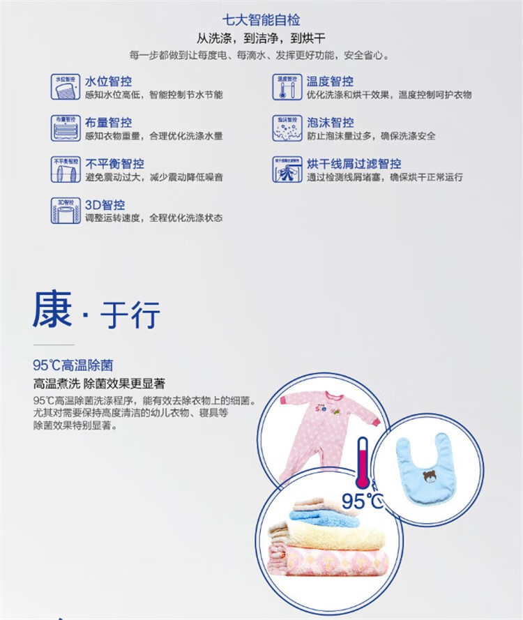 松下滚筒洗衣机XQG100-E17F