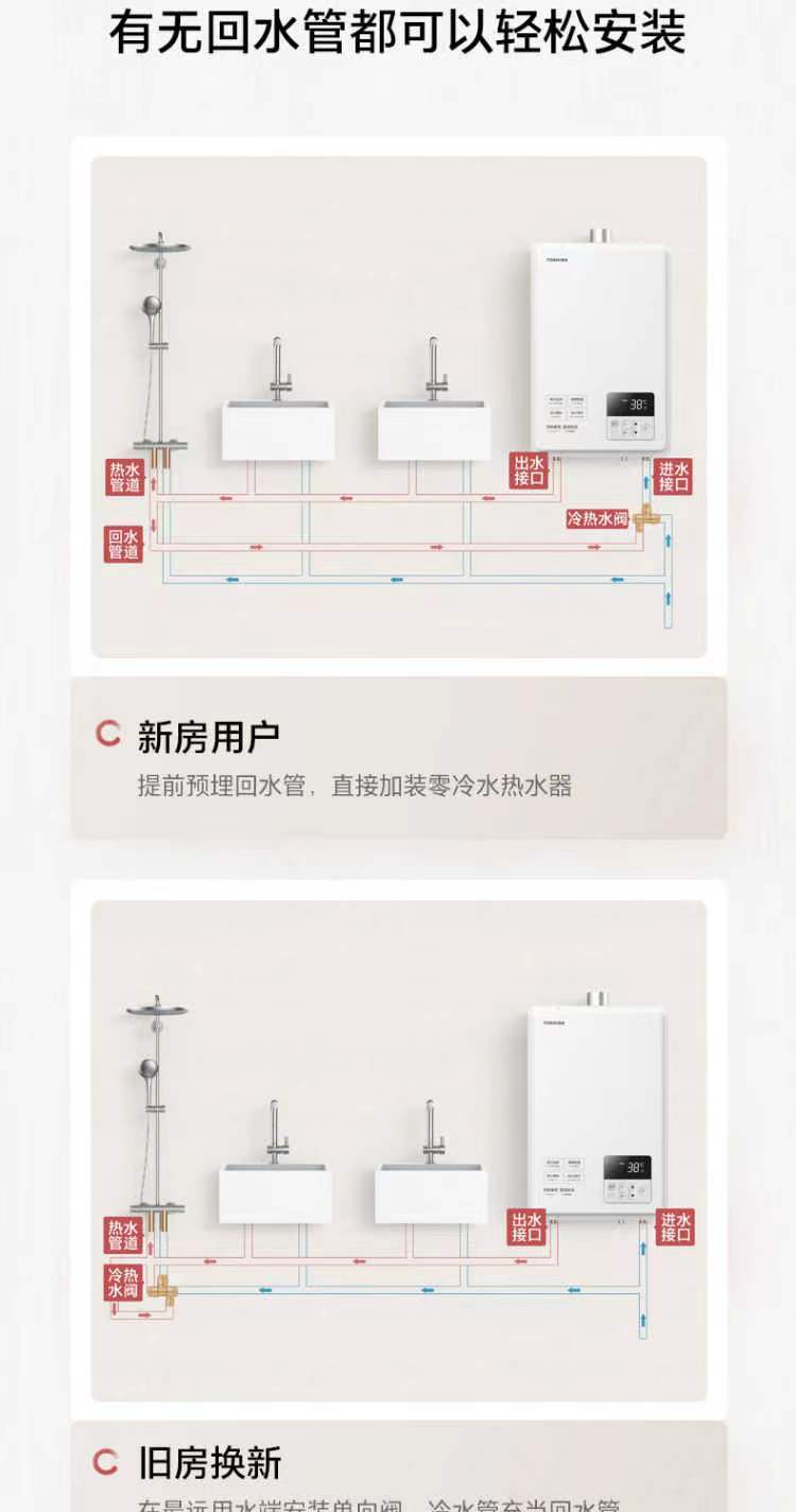 东芝燃气热水器JSQ30-TG6极地白