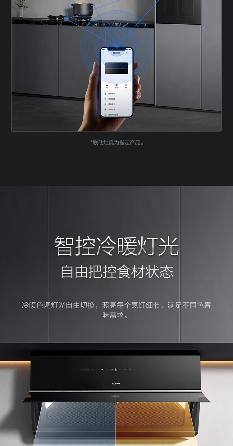 老板烟机24立方大吸力超薄侧吸式CXW-260-5009S