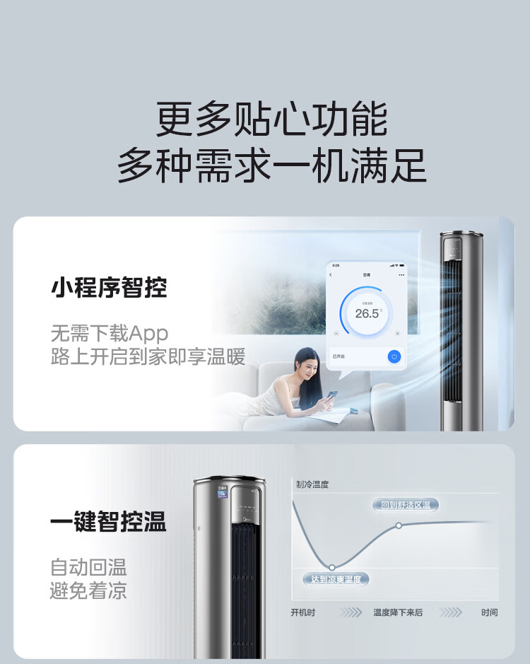 美的空调巨瀑风3P柜机KFR-72W/BDN8Y-VC201(1)