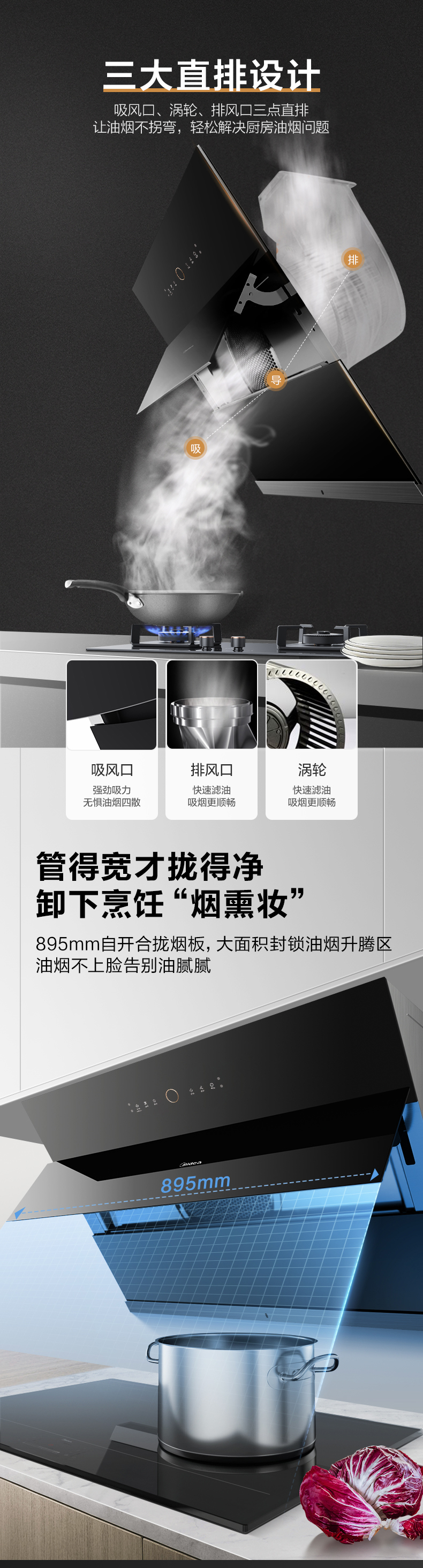 美的烟机21立方侧吸式CXW-28-JJC2