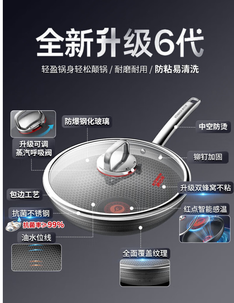 康巴赫炒锅六代KGH-C32A