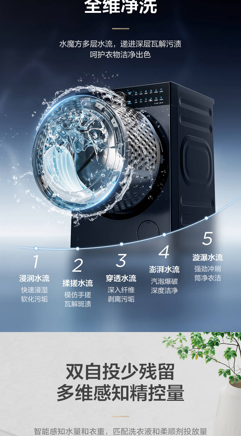 小天鹅洗烘套高端蓝氧2.0升级款TG100MS97ILZ+TH100-H97WZ