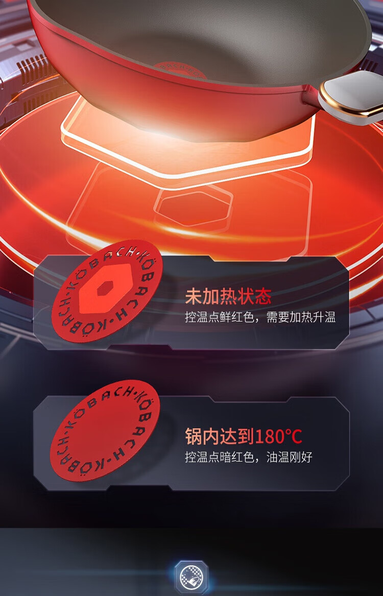 康巴赫炒锅钛耐磨(红底)KGN-C32H