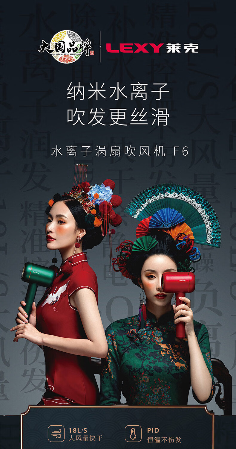 莱克水离子涡扇吹风机F6