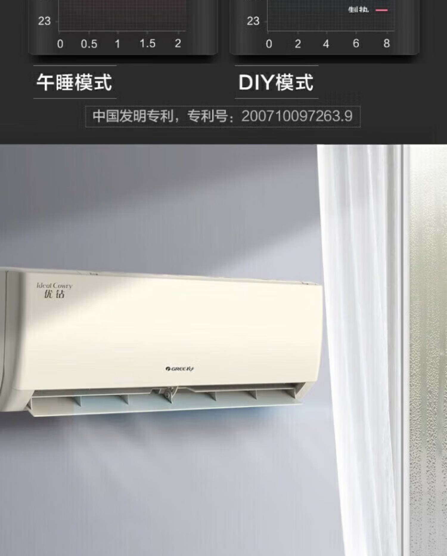 格力空调1.5匹挂机优钻(珊瑚玉)KFR-35GW/(35511)FNhAc-B1