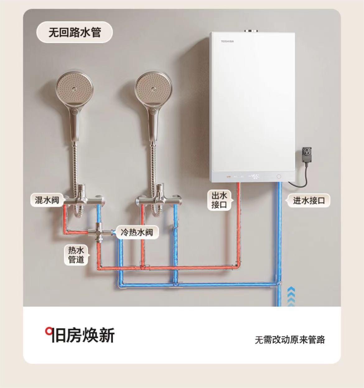 东芝燃气热水器JSQ30-TAC5极地白