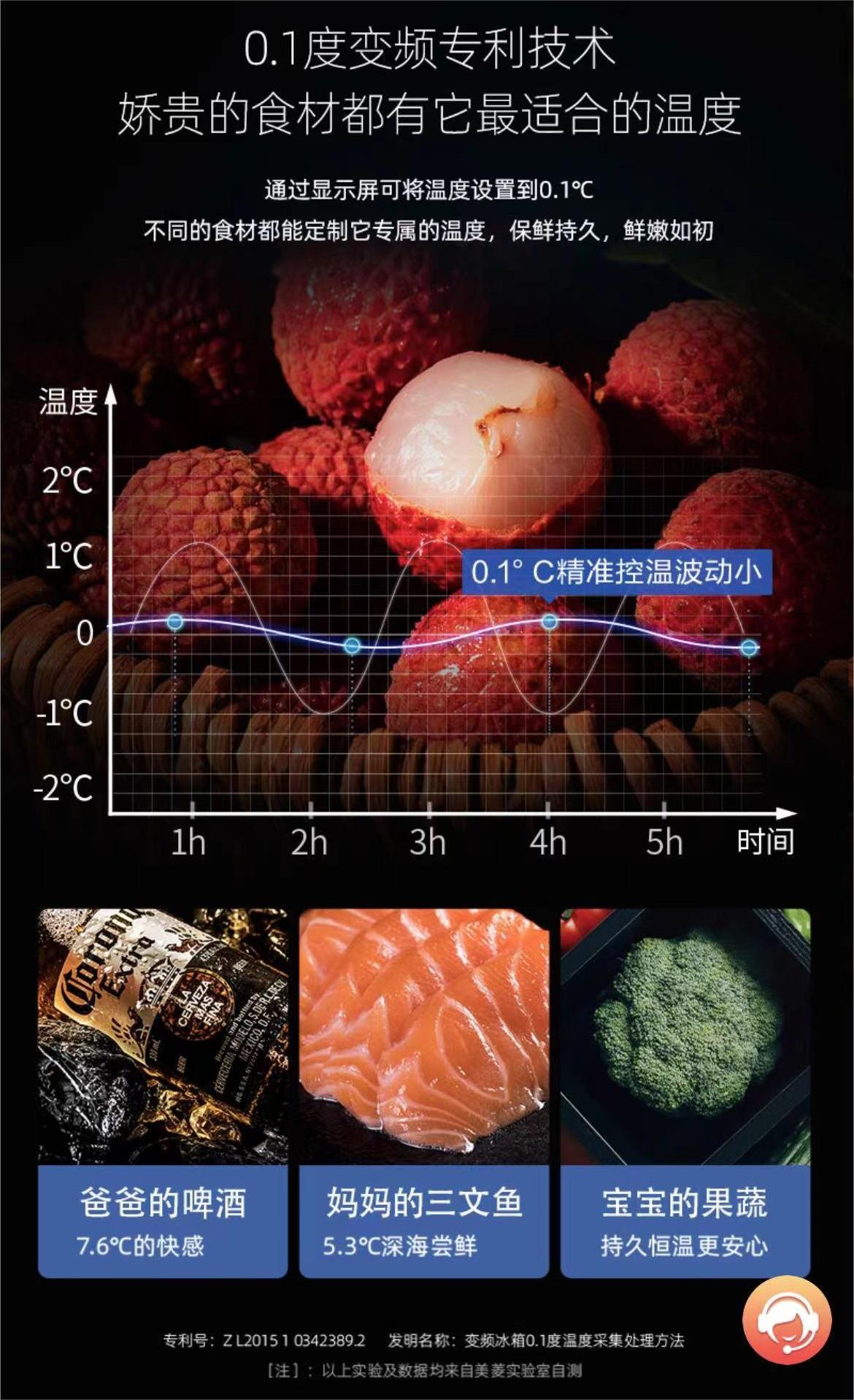 美菱冰箱十字开BCD-515WP9BZ菱纱灰