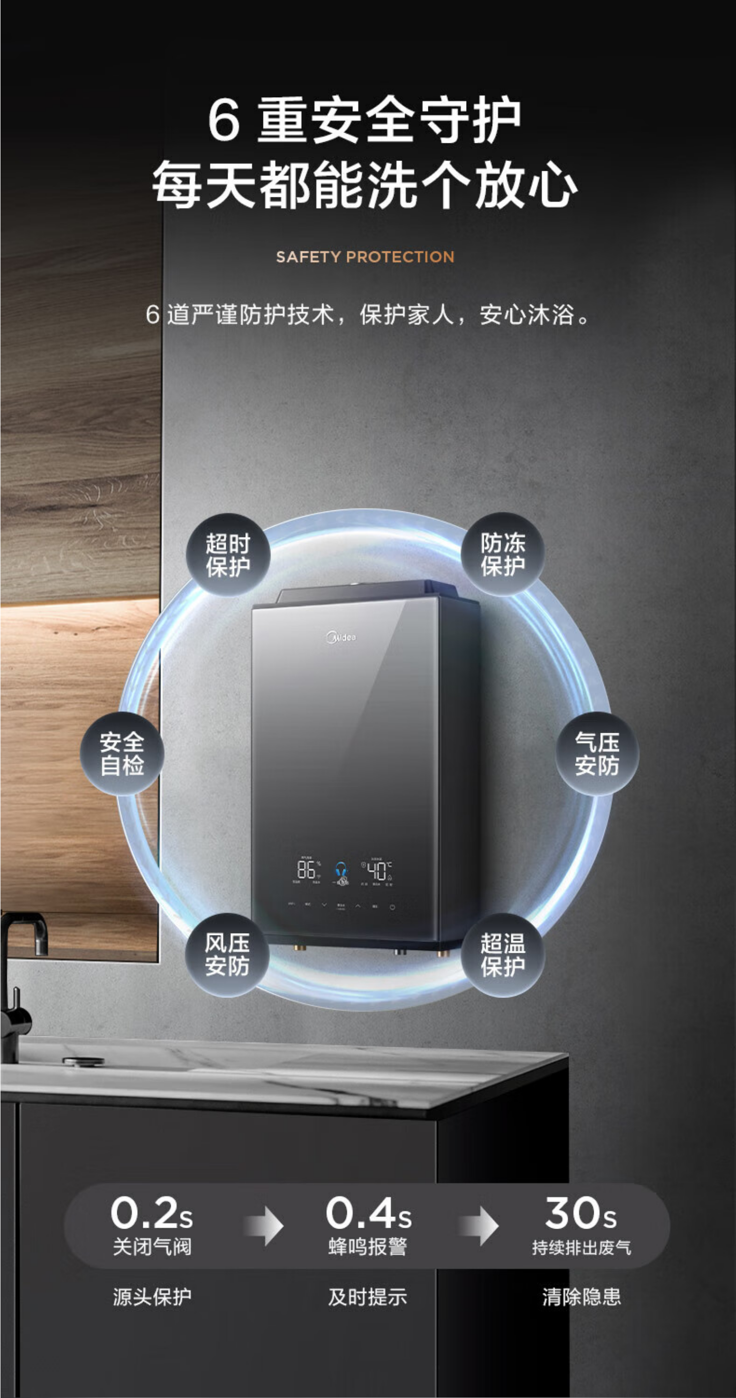 美的燃气热水器JSQ30-16QM4