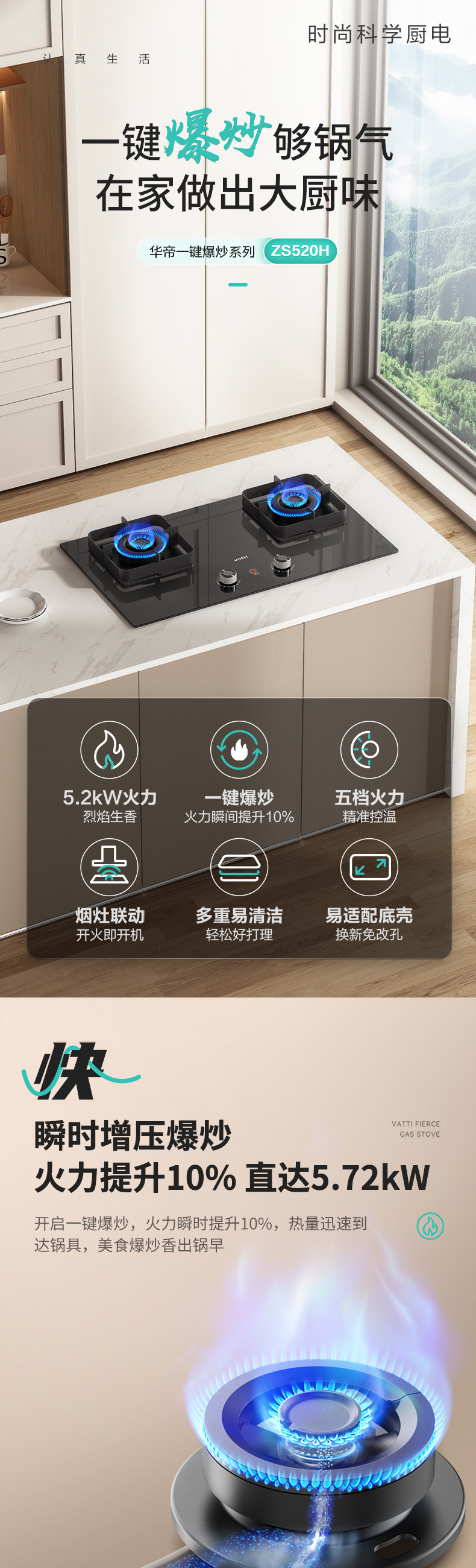 华帝灶具JZT-ZS520H