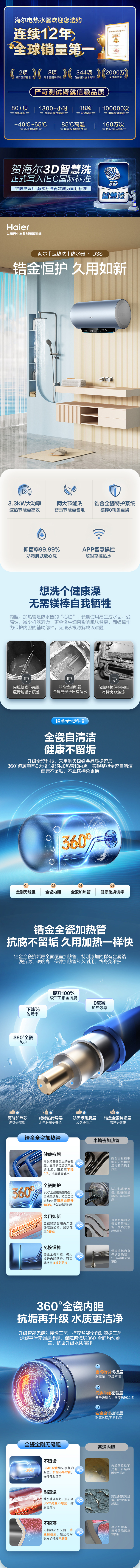 海尔电热水器ES60H-D3SU1