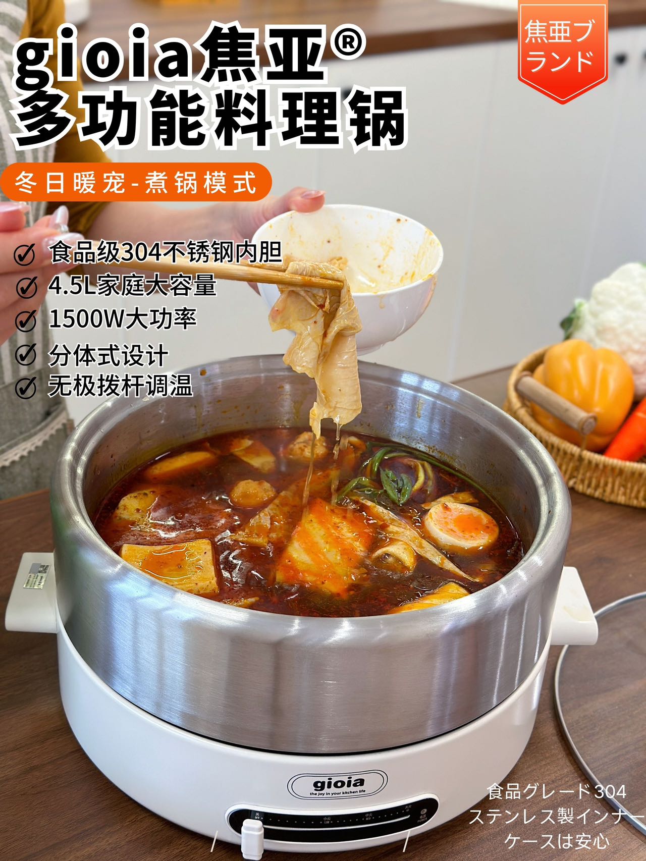 焦亚多功能料理锅JY-DHGS05
