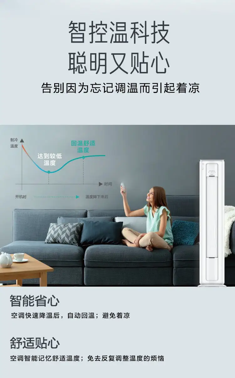 美的空调智行3P柜机IIIKFR-72LW/BDN8Y-YC301(1)A