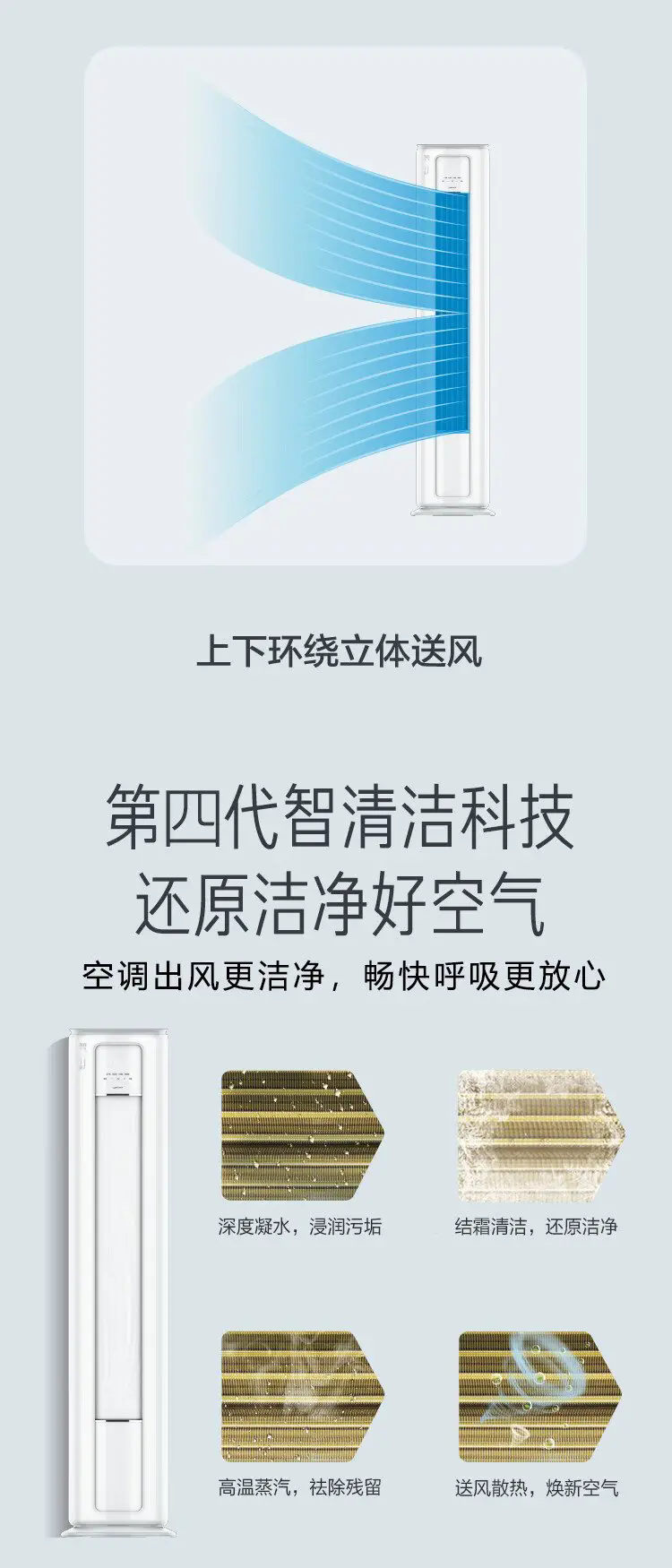 美的空调智行3P柜机IIIKFR-72LW/BDN8Y-YC301(1)A