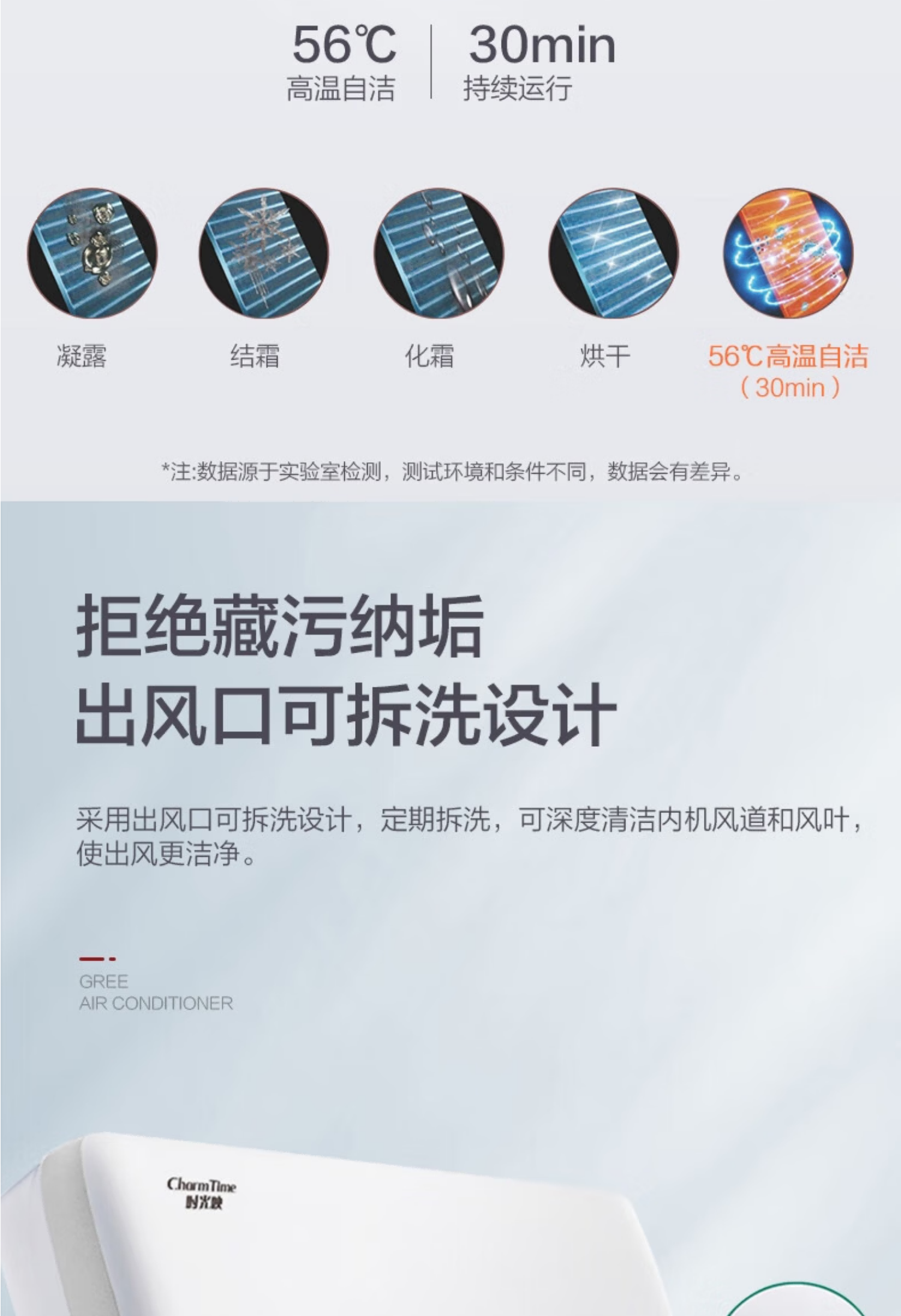 格力空调1.5P挂机时光映KFR-35GW/(35589)FNhAa-B1(WIFI)(经典米)