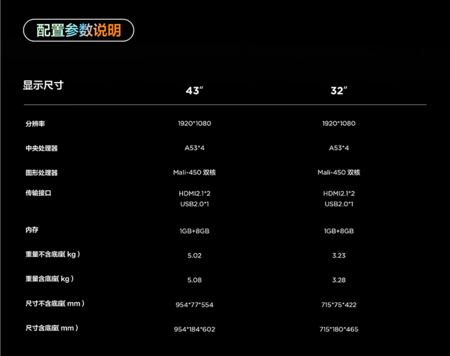 TCL电视43寸43S11K-F