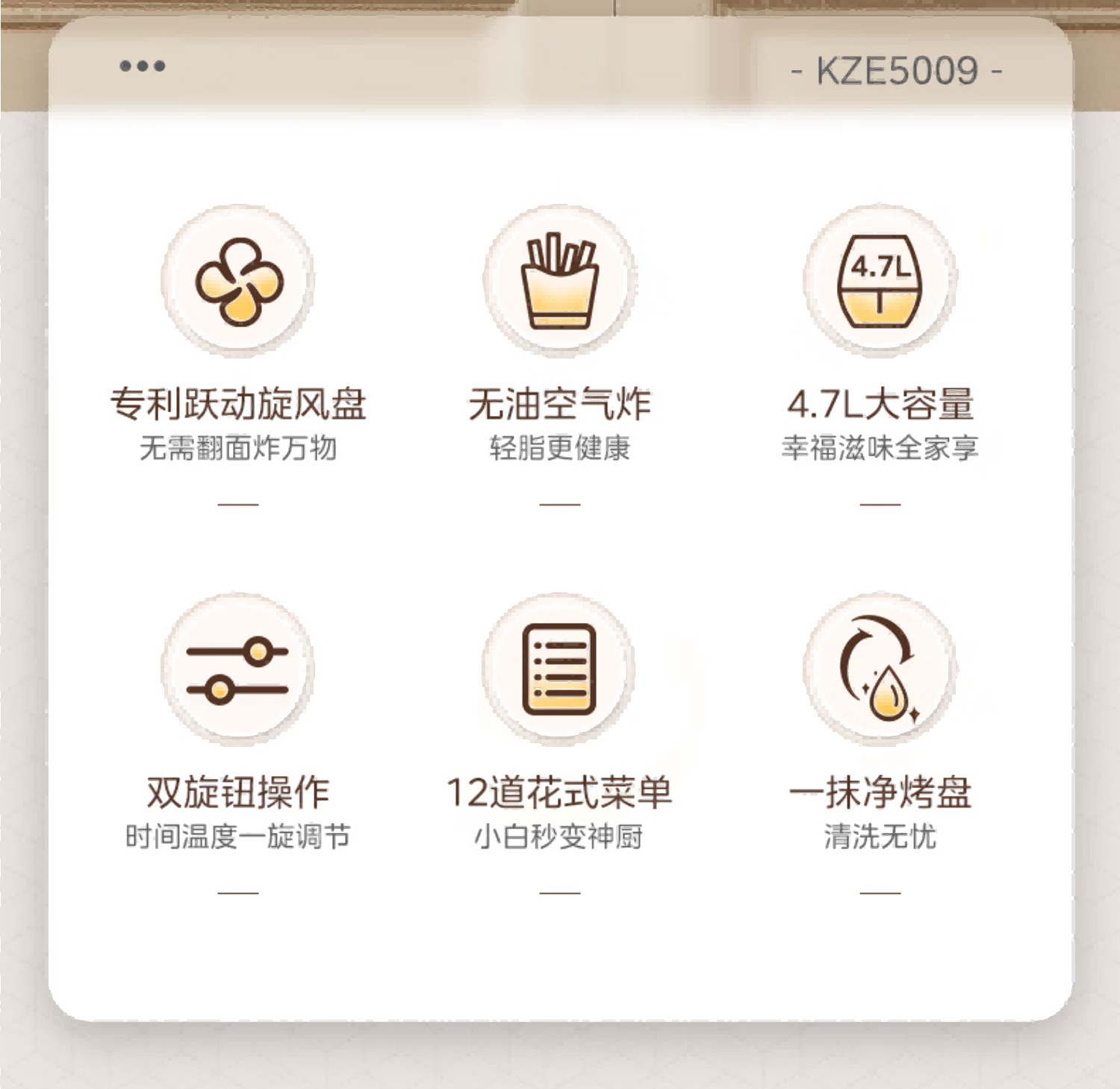 美的空气炸锅KZE5009