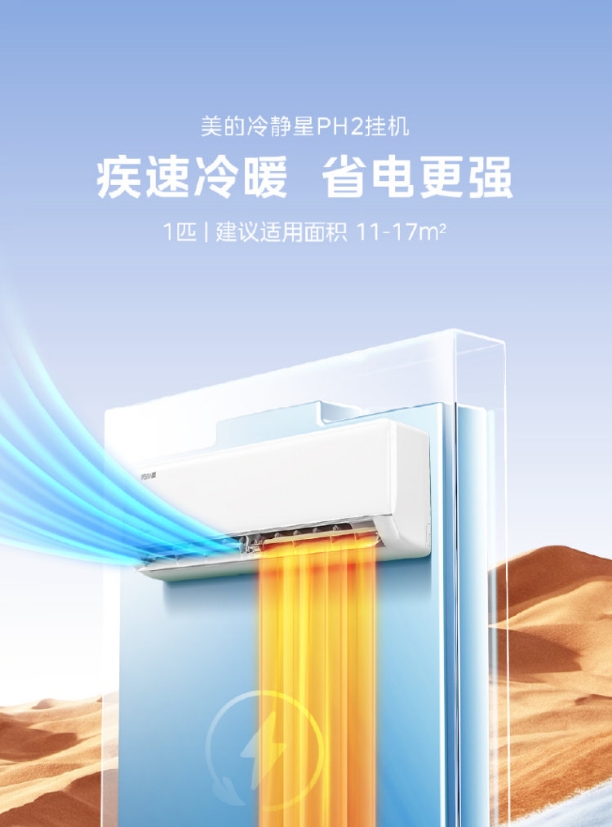 美的空调1P挂机冷静星KFR-26GW/PH2