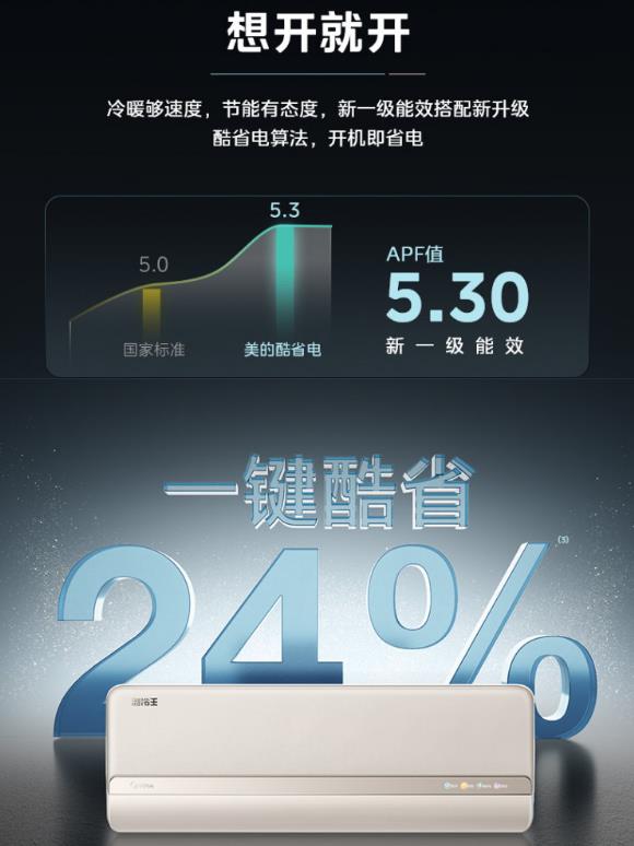 美的空调制冷王1.5P挂机KFR-35GW/YC1