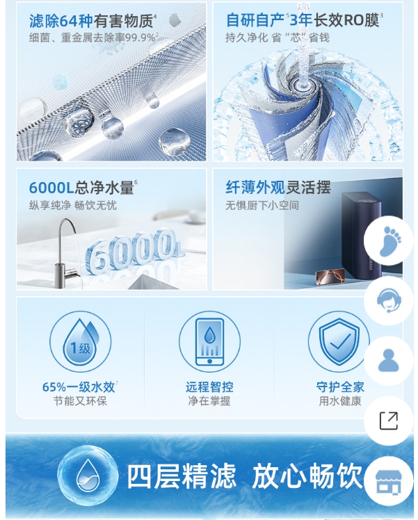沁园净水器UR-O1627
