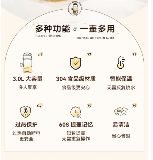 艾贝丽电热水壶 ABL-SP31