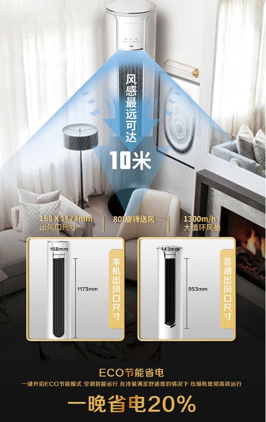 奥克斯空调3P柜机KFR-72LW/BpR3ZAQK(B1)