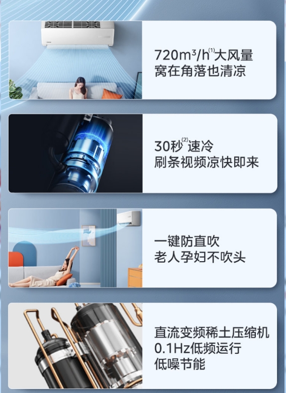 美的空调1.5P挂机KFR-35GW/G3-1A
